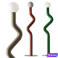 Docos Twistie Floor Lamp 3D Model Corona