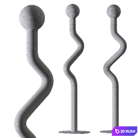 Docos Twistie Floor Lamp 3D Model Corona