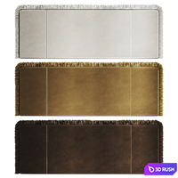 Fabric headboard with gathering 3D Model Corona