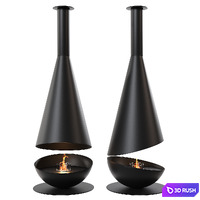 Thales fireplace by Glammfire 3D Model Vray, Corona