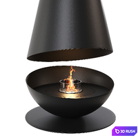 Thales fireplace by Glammfire 3D Model Vray, Corona
