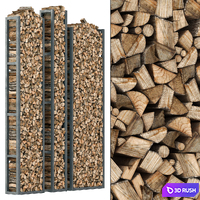 Firewood n19 3D Model Vray