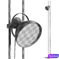 Zara Home Metal Spotlight Floor Lamp 3D Model Vray, Corona