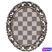 Oval mirror 3D Model Corona