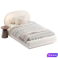 Alba single bed by Westwing 3D Model Vray