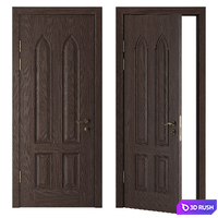 Classic door 01 3D Model Corona