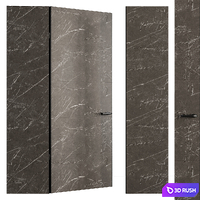 Framelss Modern Doors Set 85 3D Model Vray, Corona