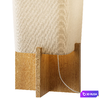 Toro Wood Floor Lamp with Woven Shade 3D Model Vray, Corona