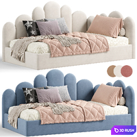 Corner bed Bambini kids design 3D Model Corona