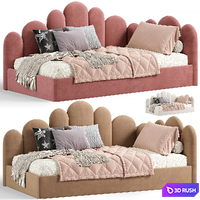 Corner bed Bambini kids design 3D Model Corona