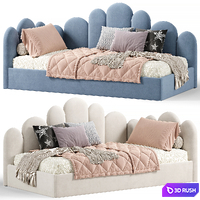Corner bed Bambini kids design 3D Model Corona