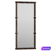 Tilley Large Wood Floor Mirror 3D Model Vray, Corona