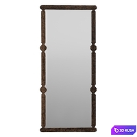 Tilley Large Wood Floor Mirror 3D Model Vray, Corona