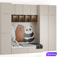 Kids Bedroom2/ custom-made childrens furniture 3D Model Corona